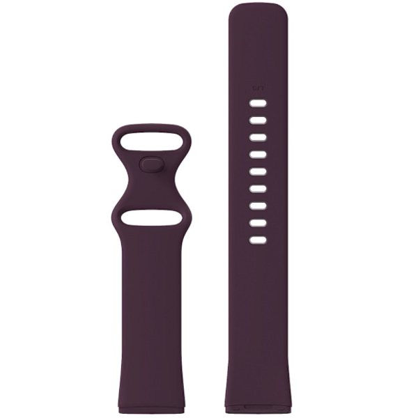 Fitbit Versa 4/Sense 2 -tumman silikoniranneke (S)