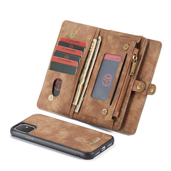 CaseMe Lompakkokotelo Multi-Slot iPhone 11 Ruskea