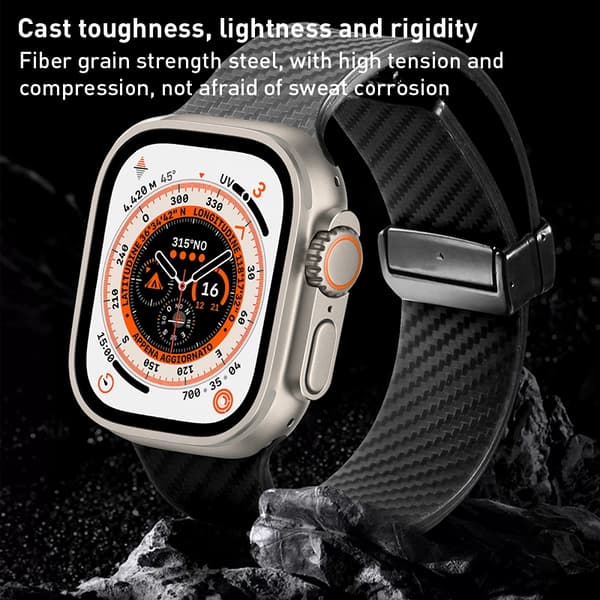 Magnetisk Silikonrem til Apple Watch 38/40/41 mm Carbon