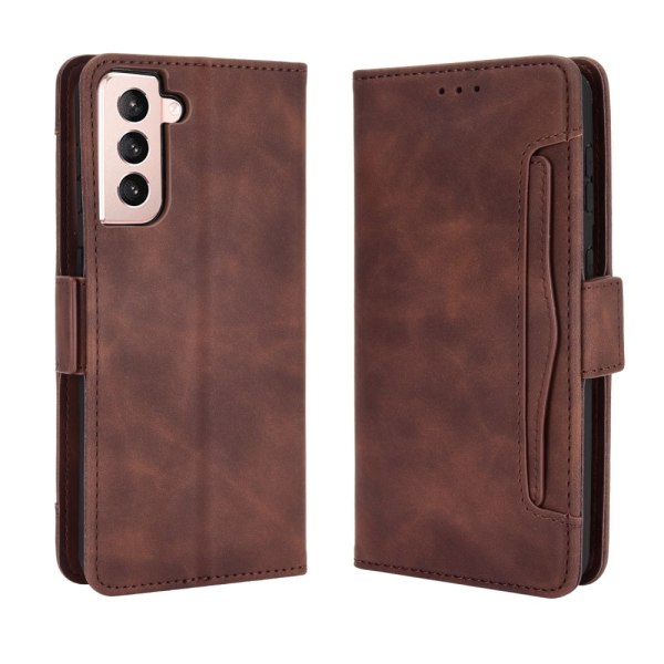 Multi Slot Wallet Case Samsung Galaxy S21 Brun