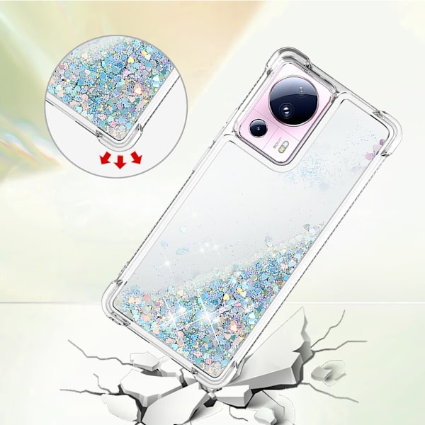Glitter Bling TPU -kotelo Xiaomi 13 Lite -hopea