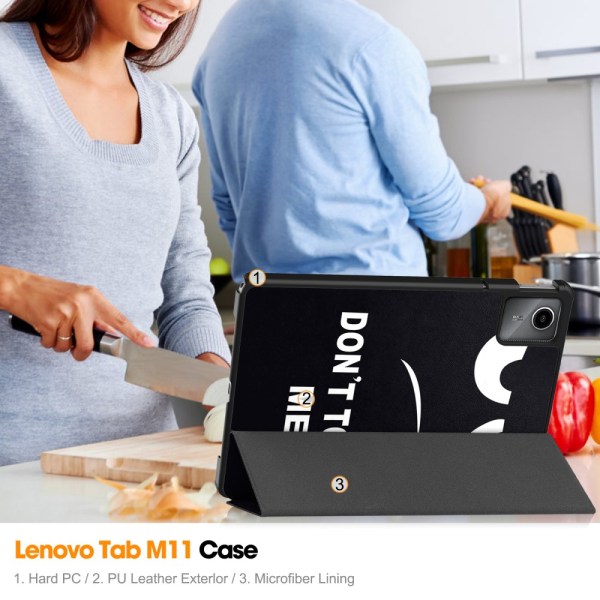 Lenovo Tab M11 -kotelo Tri-fold Don't Touch Me