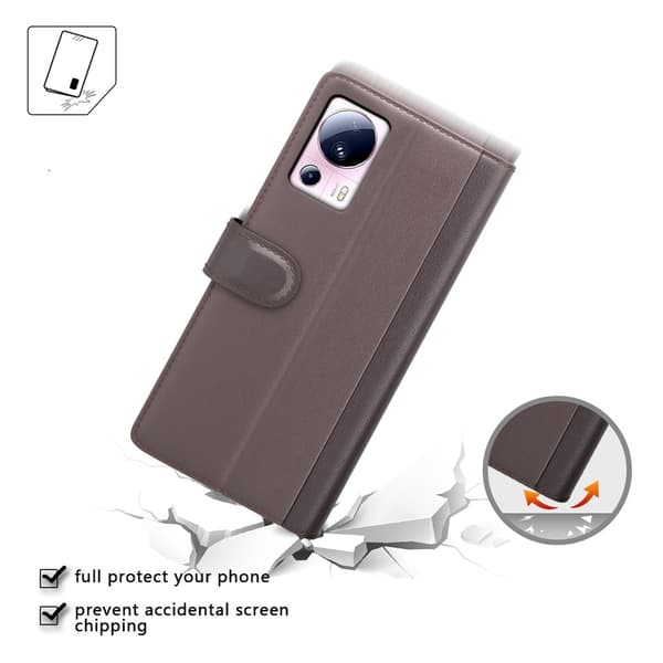 Äkta Läderfodral Xiaomi 13 Lite Brun