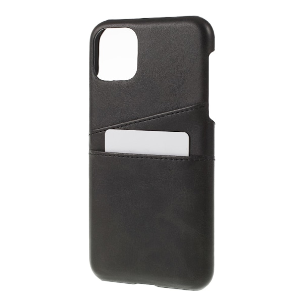 Nahkakuori korttipaikalla iPhone 11 Pro Max Musta