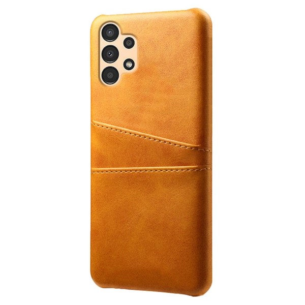 Nahkainen korttikotelo Samsung Galaxy A13 Cognac