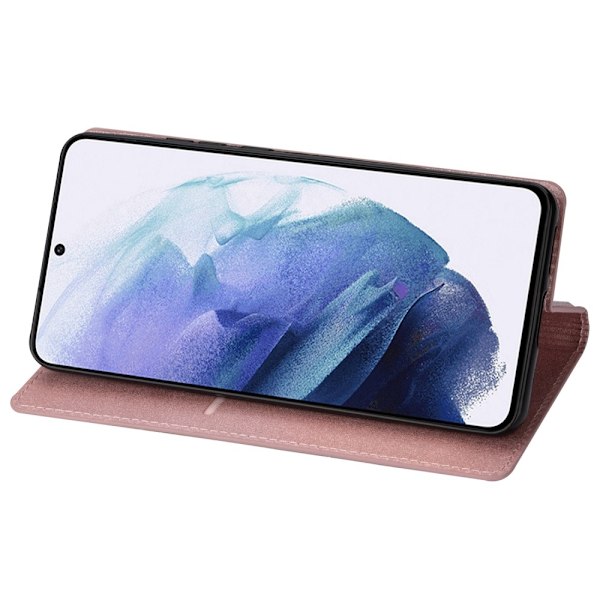 Glitter Pung Etui Samsung Galaxy S22 Roséguld