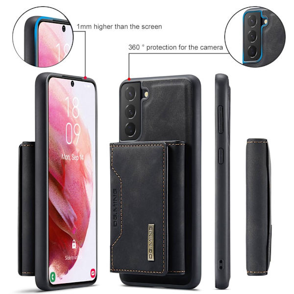 DG.MING 2 i 1 Magnetisk Kortlomme Etui Samsung Galaxy S23 Sort