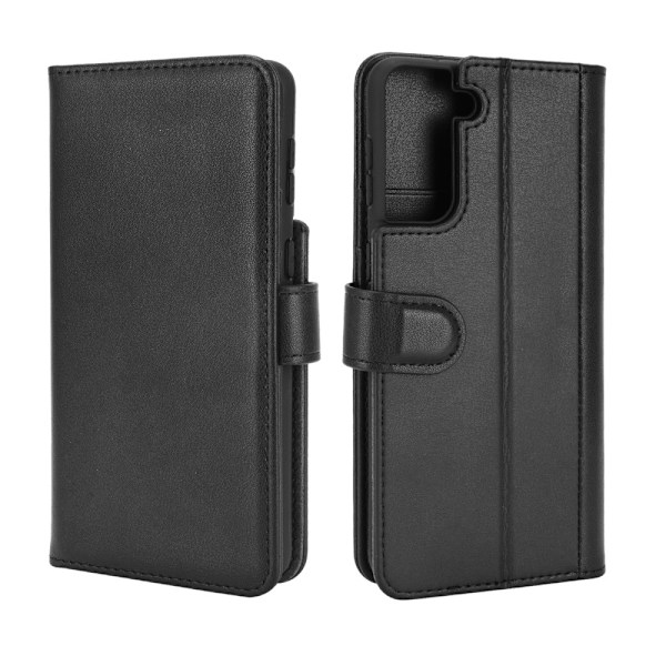 Ægte lædercover Samsung Galaxy S21 Sort
