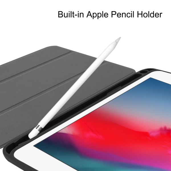 iPad Mini 5. sukupolvi (2019) kolminkertainen kotelo kynätelineellä, harmaa