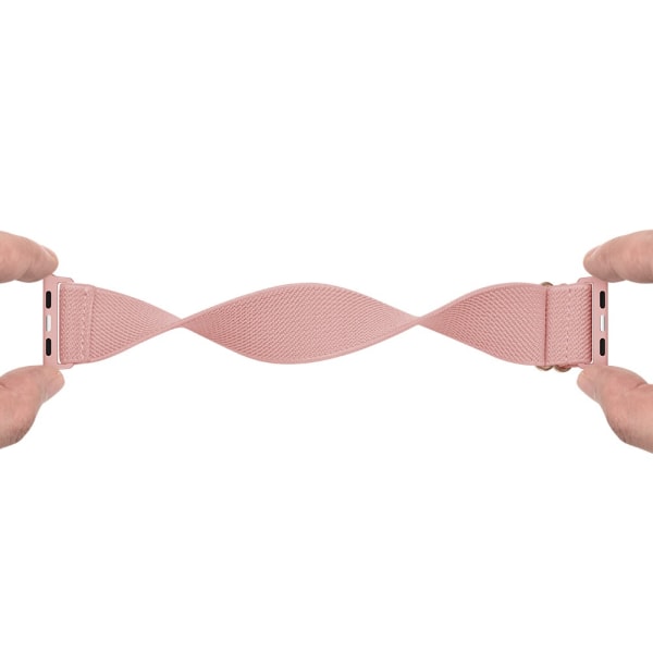 Elastiskt Nylonarmband Apple Watch 41mm Series 9 Rosa