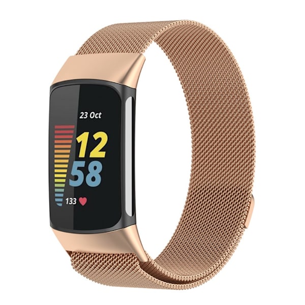 Milanese Loop Armband Fitbit Charge 5 Roséguld