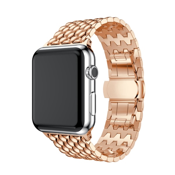 Metallirannekoru perhoslukossa Apple Watch 45mm Series 9 Rose gold