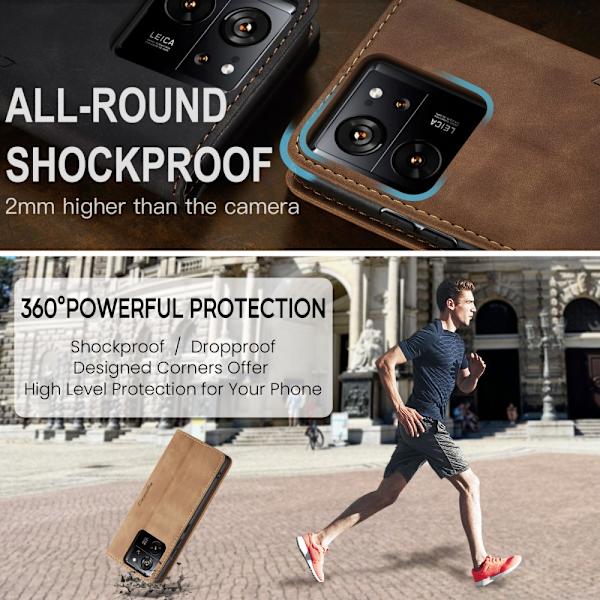 CaseMe Slim Pungetui Xiaomi 13T Pro Sort