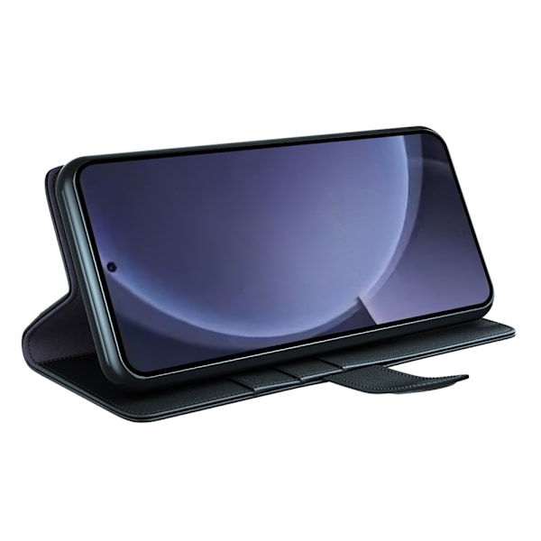 Äkta Läderfodral Samsung Galaxy S25 Plus Svart