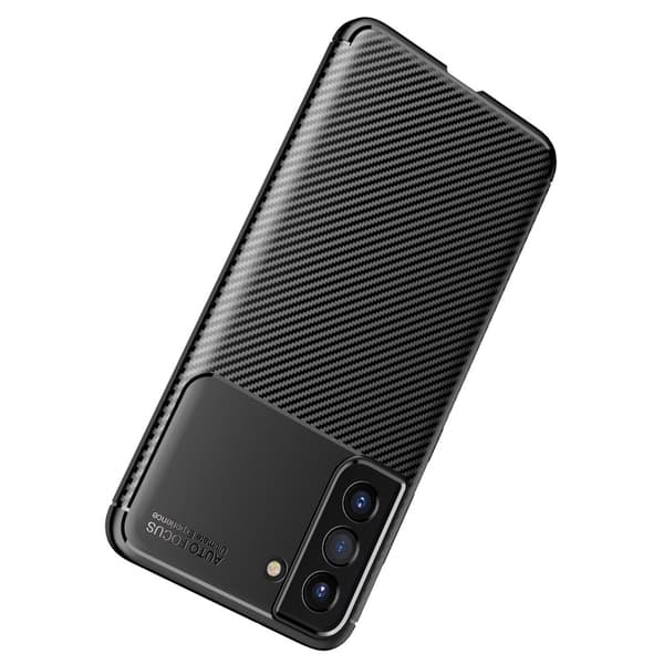 Carbon Stødsikkert Etui Samsung Galaxy S21 FE Sort