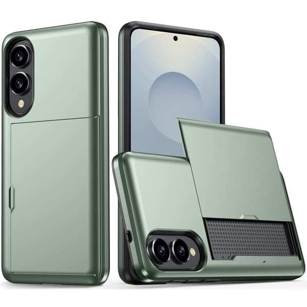 Samsung Galaxy S25 Edge Skal Kortfack Grön