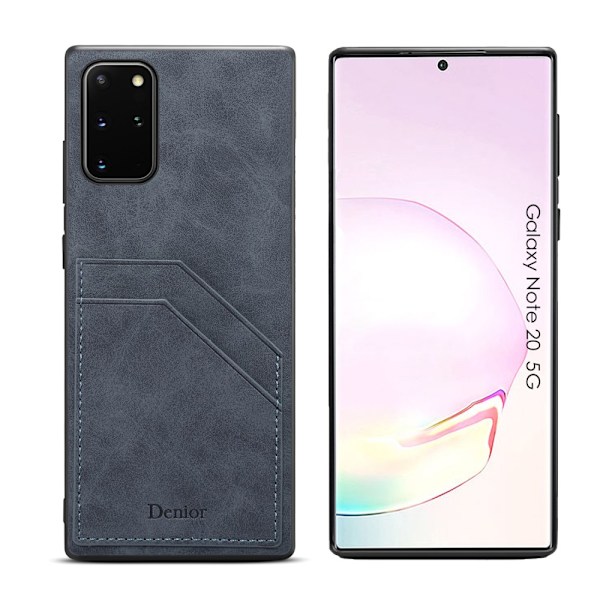 Läderskal Kortfack Samsung Galaxy Note 20 Grå