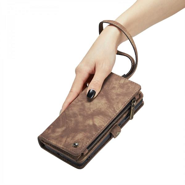 CaseMe Multi-Slot 2 i 1 Pungetui Galaxy S24 Plus Brun