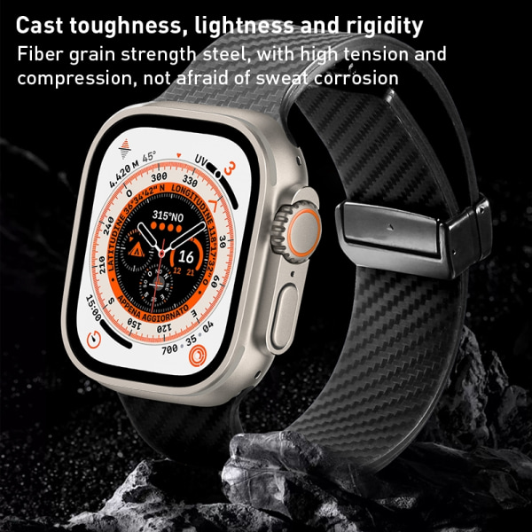 Magnetiskt Silikonarmband Apple Watch Ultra 2 49mm Carbon