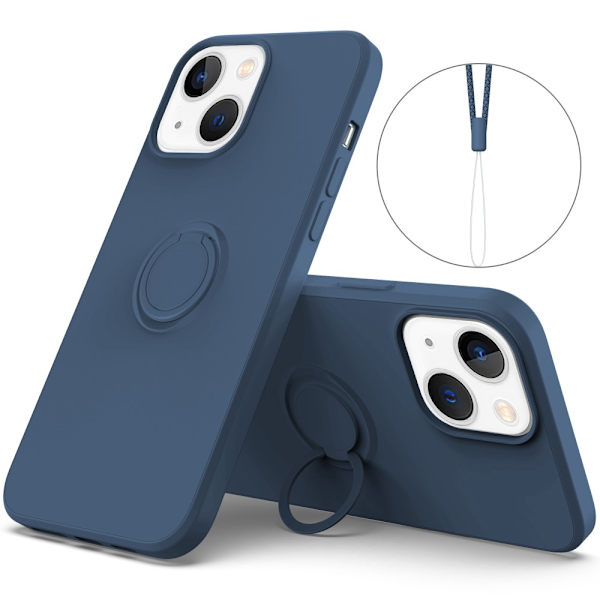 iPhone 14 Plus Skal Med Ringholder Mørkeblå