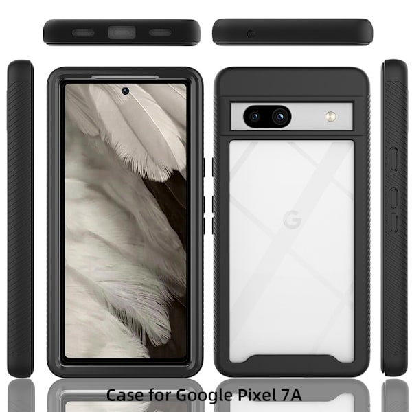 360 Full Cover Edge Case Google Pixel 7a Svart