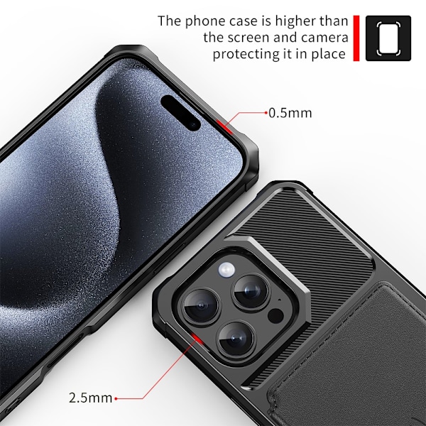 Multi-Slot Etui iPhone 16 Pro Sort