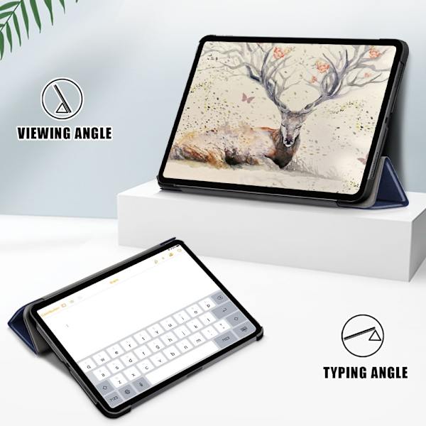 iPad Air 10.9 5. generation (2022) Etui Tri-fold Blå