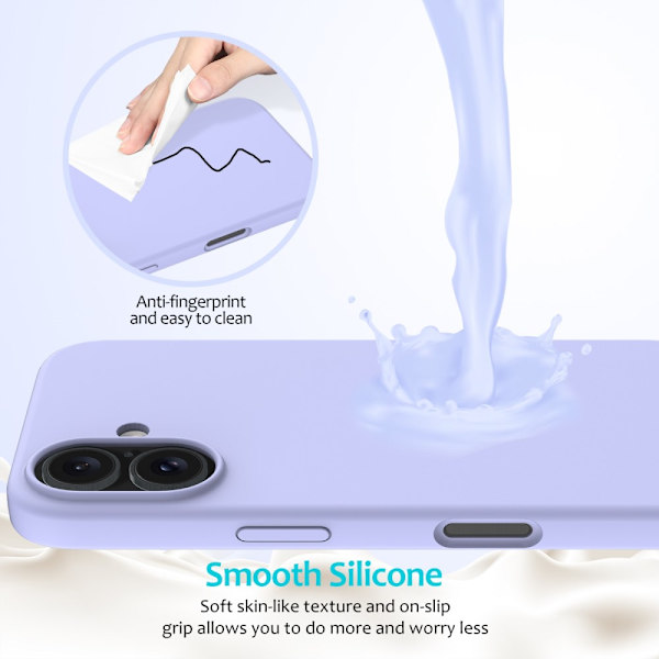 Silikonskal iPhone 16 Plus Lila