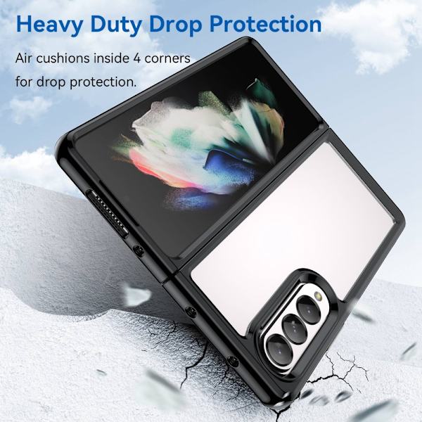 Edge Crystal Hybrid Case Samsung Galaxy Z Fold 4 Svart