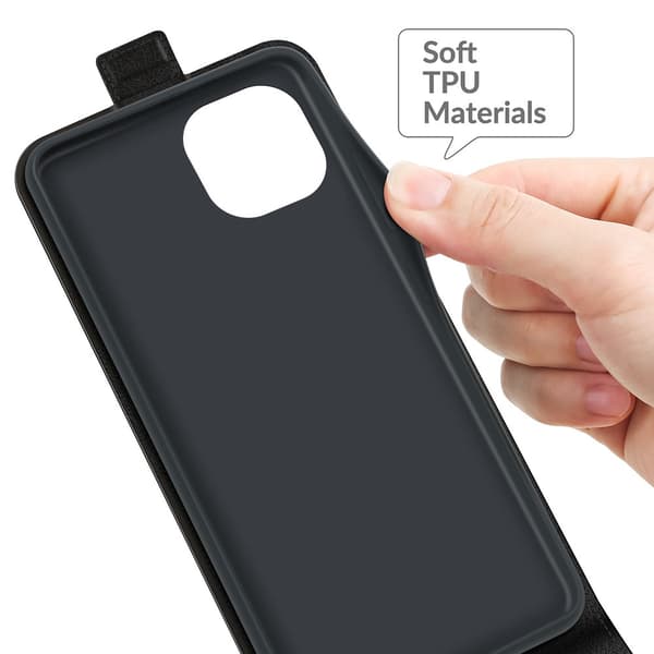 Flip Etui Læder iPhone 13 Sort
