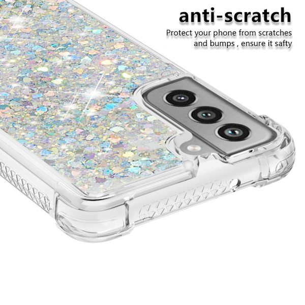 Glitter Bling TPU Case Samsung Galaxy S21 FE Silver