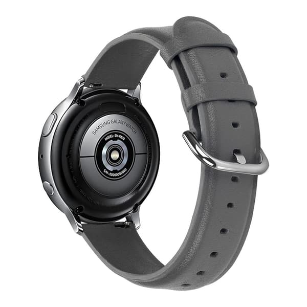 Äkta Läderarmband Samsung Galaxy Watch Active Grå