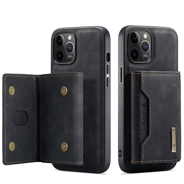 2 in 1 magneettinen korttipaikkakotelo Iphone 12/12 Pro Musta