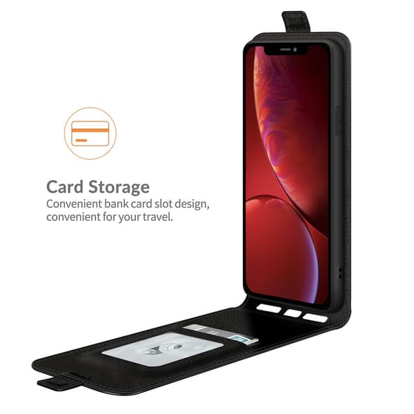 Flip Etui Læder iPhone 13 Sort
