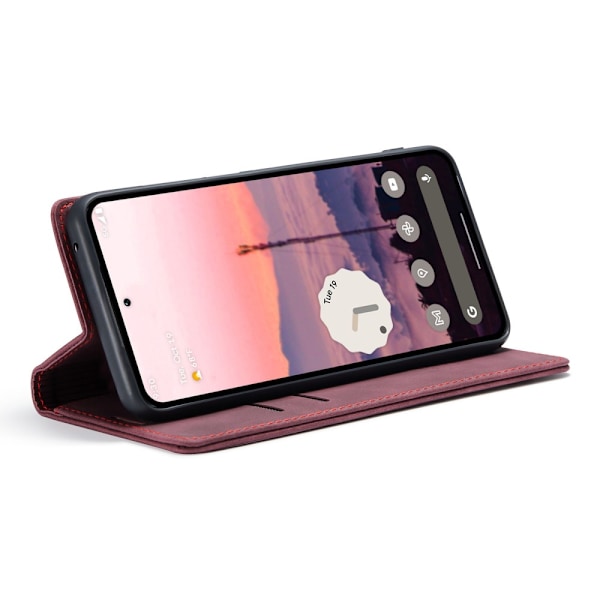 CaseMe Slim Lompakko Kotelo Google Pixel 9 Punainen