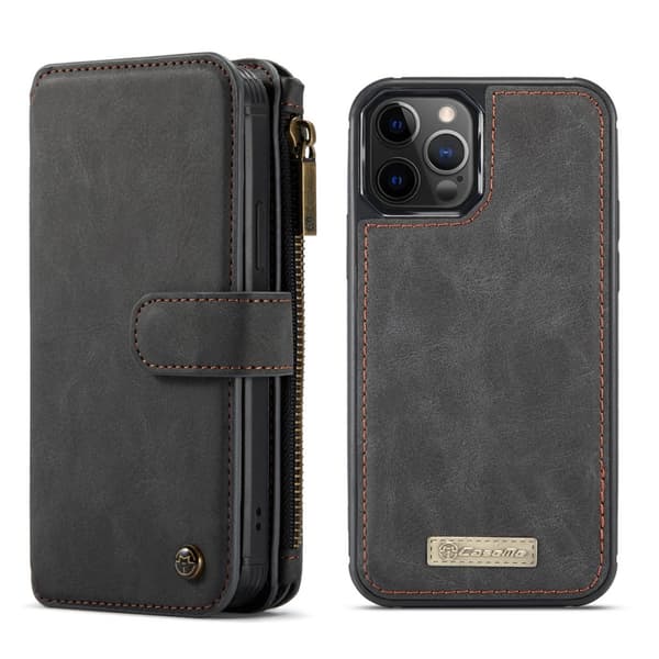 CaseMe Plånboksfodral Multi-Slot iPhone 12 Pro Max Svart