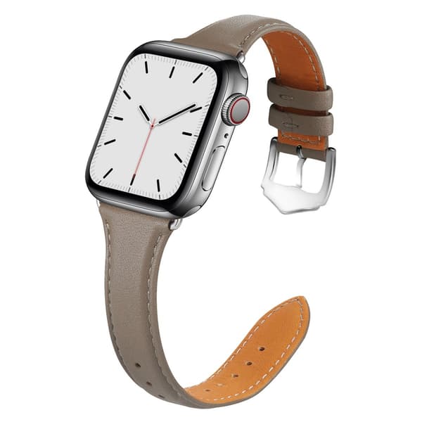 Kapea nahkaranneke Apple Watch 41mm Series 9 - Harmaa