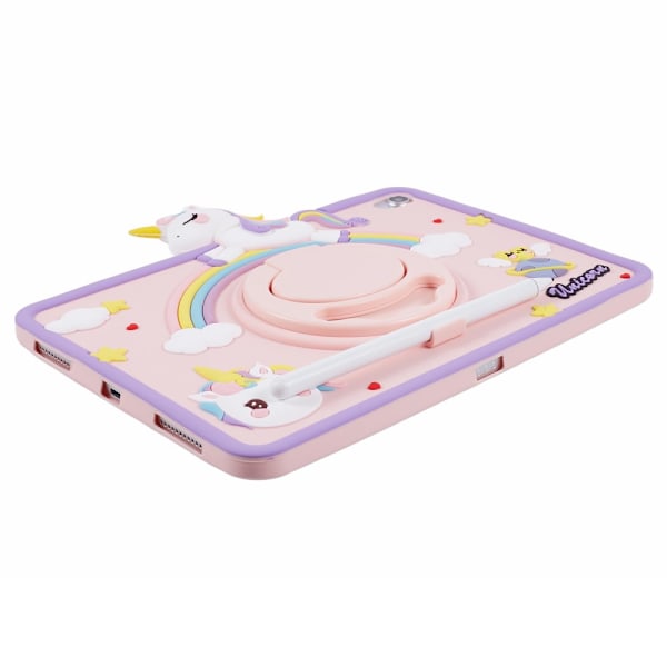 Cover Apple iPad 11 11. Gen (2025) Enhjørning Med Støtteben Rosa