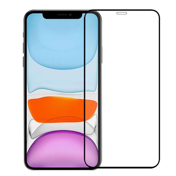 Hærdet glas skærmbeskytter til iPhone 12 Pro Max - Sort