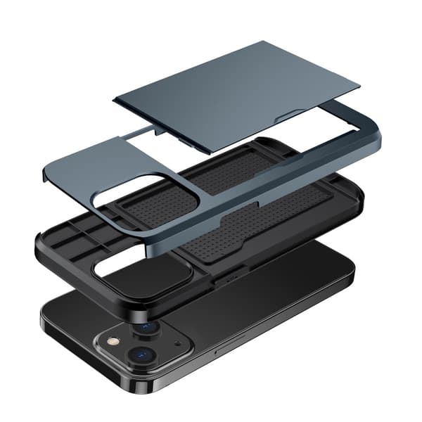 Skal med kortholder iPhone 14 Plus Mørkeblå
