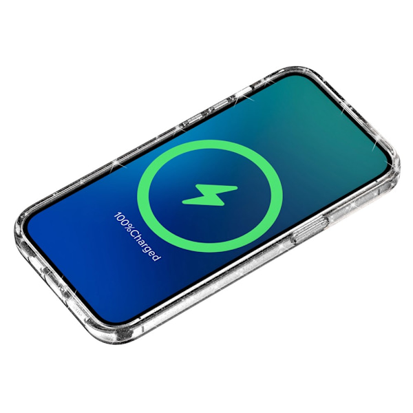 Kimalteleva MagSafe-kuori iPhone 14 Pro Max - läpinäkyvä