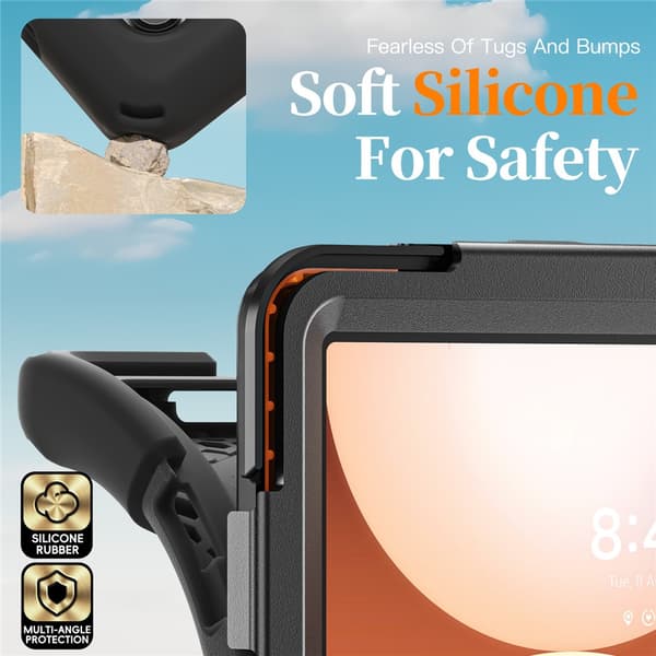 Samsung Galaxy Tab A11 Plus Stöttåligt Hybridskal Svart