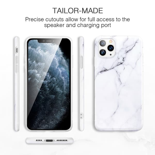 ESR Slim Soft Skal iPhone 11 Pro Max Marmor Hvid