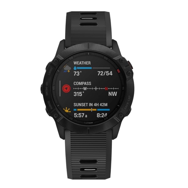 Silikonarmband Garmin Fenix 6X/6X Pro/7X Svart