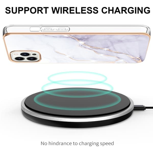 TPU Skal iPhone 15 Pro Vit Marmor