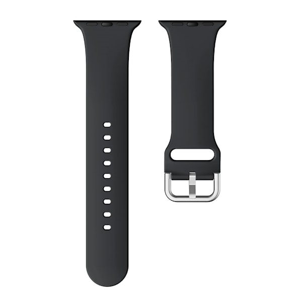 Blødt Silikonarmbånd Apple Watch Series 10 42mm Sort