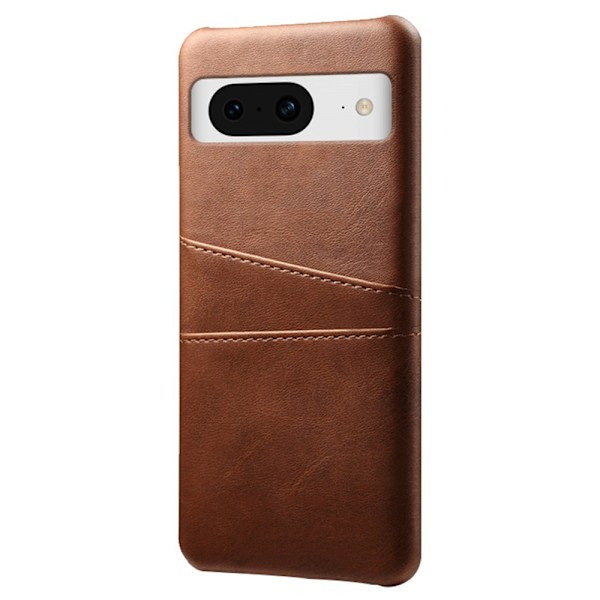 Nahkainen korttikotelo Google Pixel 8a - Ruskea