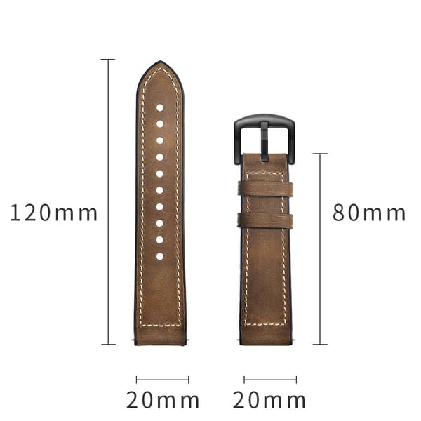 Äkta Läderarmband Garmin Vivoactive 6 Brun