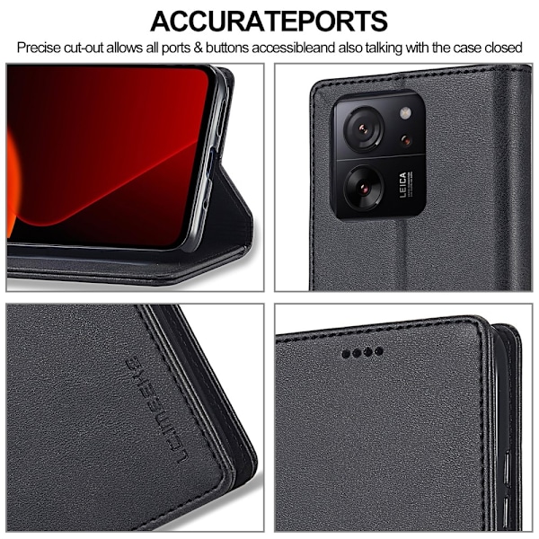 LC.IMEEKE Plånboksfodral Xiaomi 13T Pro Svart