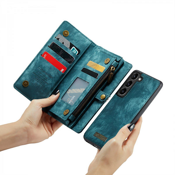 CaseMe Multi-Slot 2 i 1 Pungetui Galaxy S24 Blå